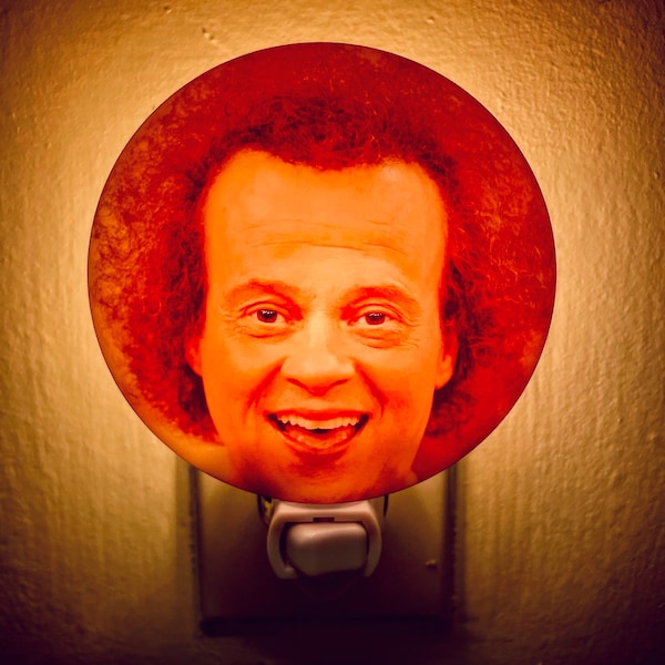 Richard Simmons Night Light Christmas Gift Retro 80s 1980s Fitness Workout Video Funny Cute Inspirational Motivational Wall Art Home Decor