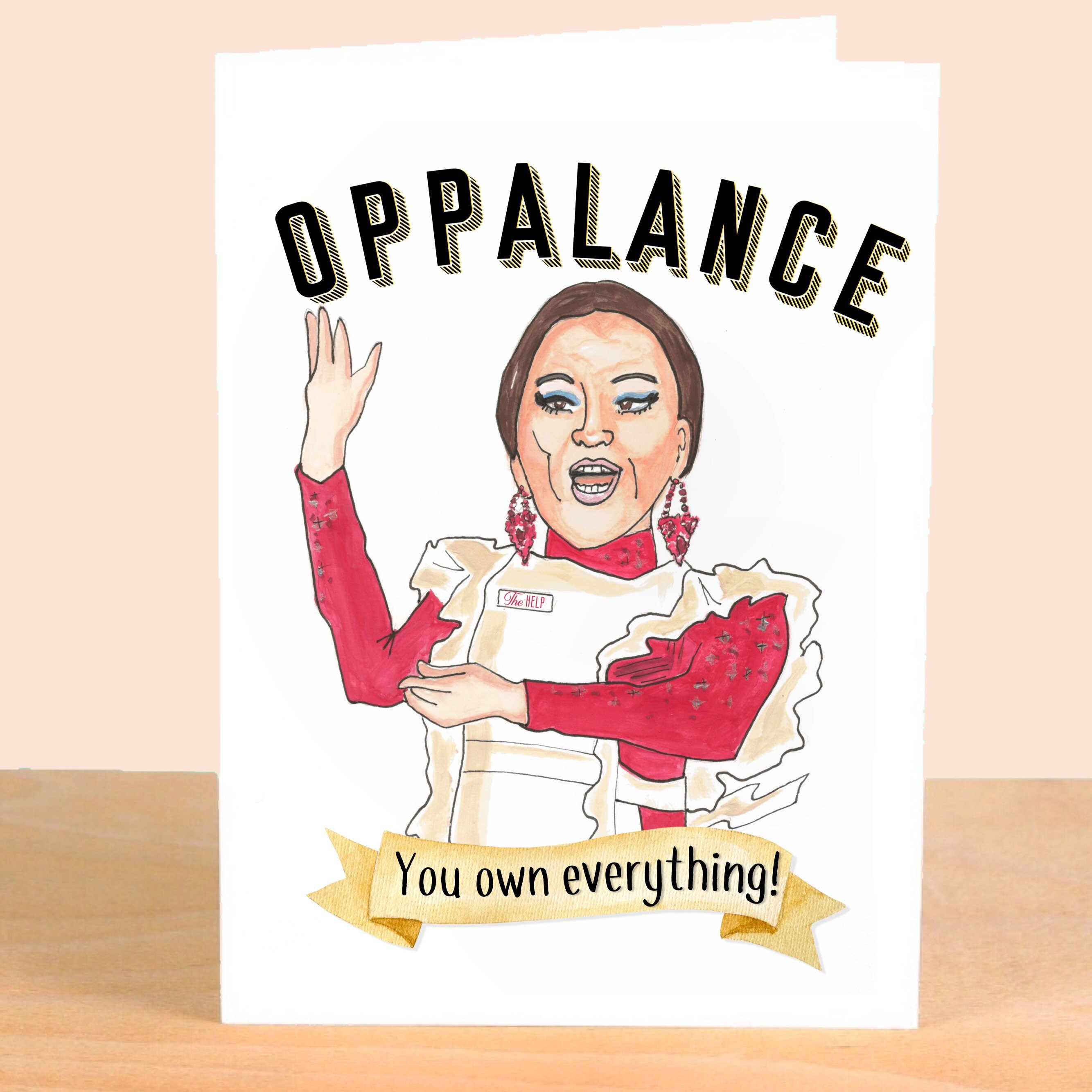 Oppalance Greeting Card Rupauls Drag Race Funny Lgbt Gay | Etsy India