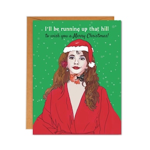 Kate Bush Kerstkaart | Grappige Kaart | Meme Card | jaren 80 | Running Up That Hill | Stranger Things