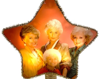 Golden Girls Christmas Tree Topper Light Star Photo Decoration Custom Ornament Retro Sophia Dorothy Florida Best Friend Lights Unique Gift