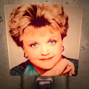 Murder She Wrote Night Light Christmas Gift Art Angela Lansbury Retro Decor Room Cabot Cove Detective Mystery Gift British