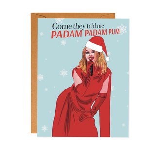 Carte de Noël Kylie Minogue | Carte drôle | Culture populaire