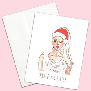 Rupaul Kerstkaart Rupauls Drag Race Drag Queen Gay Lgbtq Queer Icon RPDR Grappige Humor Cadeau Liefde Illustratie Art BFF Vriend Cute Ru Paul