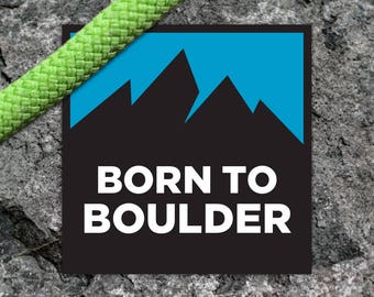 Rock Climbing Sticker, Gift for Climber, car decal, outdoor gift, rock climbing gift, mountain sticker, outdoor sticker, chalk bag