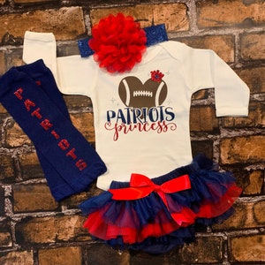 Baby girl top patriots jersey
