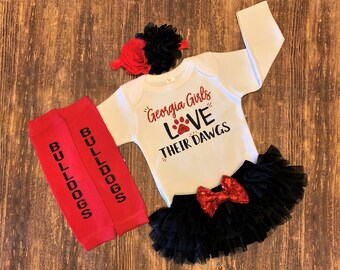 baby girl georgia bulldog outfits