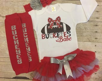 ohio state infant cheerleader outfit