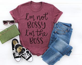 No soy mandona, soy la jefa, camiseta/musculosa de mamá, camiseta/musculosa de mujer, camisa de negocios para mujer, camiseta de negocios para mujer