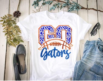 Go Gators T-Shirt: White Cotton Unisex College Game Day Tee