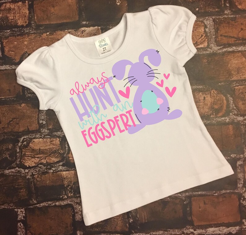 Baby Girl Easter Outfit: Egg Hunt Toddler Shirt image 1