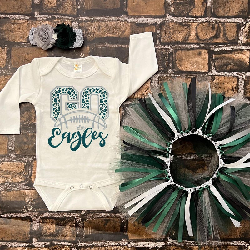 Eagles grey/black baby outfit main image 1