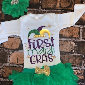 Mardi Gras Shirt, My First Mardi Gras, Mardi Gras Outfit, Mardi Gras Clothing, King Cake Baby, Baby Mardi Gras Outfit