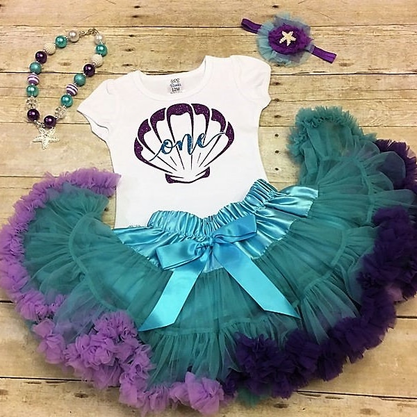 Little Mermaid birthday outfit, Mermaid First Birthday, Under the Sea birthday Outfit, Toddler Mermaid Outfit, Mermaid Party, Little Mermaid