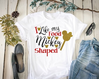 Camiseta de Disney, Disney World, Disneyland, Camiseta de Mickey, Camiseta sin mangas de Disney, Camiseta con forma de Mickey "Me gusta mi comida", Comida de Mickey, Bocadillos de Disney
