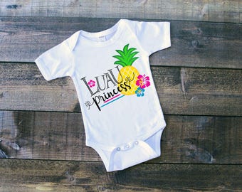 Camisa hawaiana para bebé: traje de princesa luau