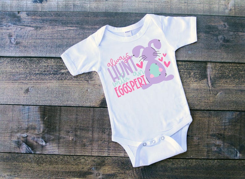 Baby Girl Easter Outfit: Egg Hunt Toddler Shirt image 3