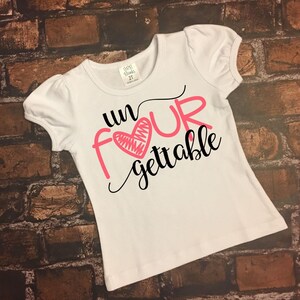 Fourth Birthday, Girls Fourth Birthday party, Birthday Party Tee, Toddler Birthday, Fourth Birthday Outfit Girl, 4 year old birthday outfit