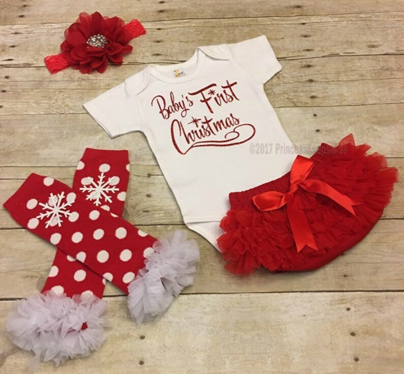 1st christmas outfit baby girl