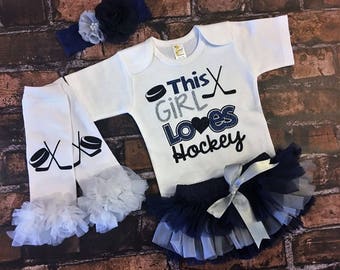 Hockey Season, Newborn Hockey Outfit, Hockey Gift, Hockey Baby, Hockey Girl, Hockey Baby Shower, Hockey Baby Clothing