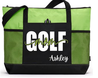 Golf Mom Tote, Player Gift Bag, Carry all for Sports Fans Bag