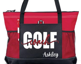 Golf Coach Tote Bag, Golf Tote Bag, Golf Player Gift Bag, Golf Fan Tote Bag, Golf Gift Bag, Golf Coach Bag, Sports Fans Tote Bag