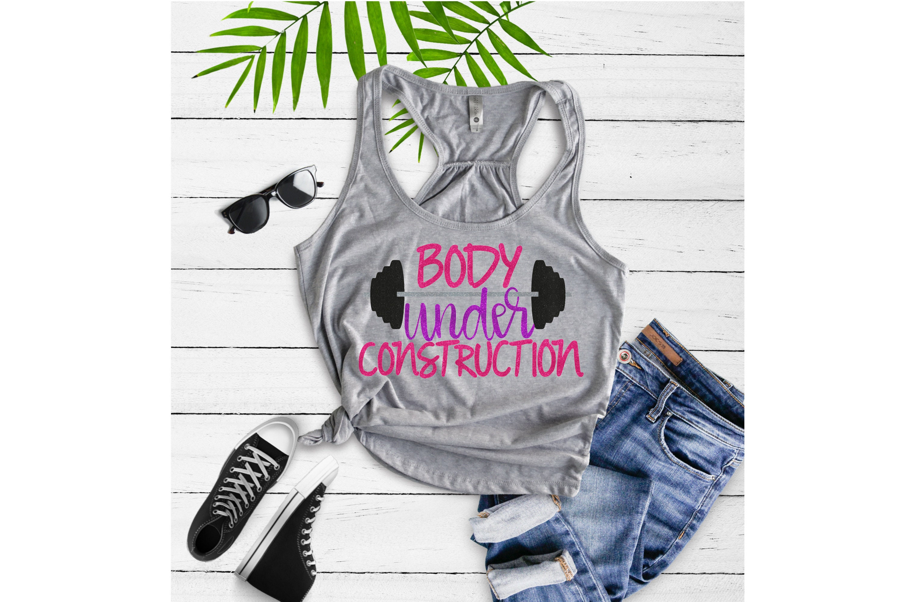 Under construction workout best sale shirt
