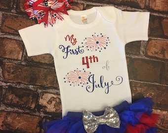 Mi 1o 4 de julio, Mi primer 4 de julio, Chicas 4 de julio, Chicas 4 de julio trajes, Cuarto de julio trajes, Traje de bebé