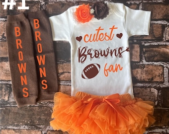 Browns baby outfit, baby girl outfit, Browns baby shower, Browns baby, Browns baby shower gift, new baby gift