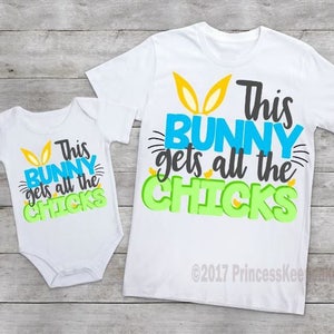 Bunny Gets Chicks Easter Shirt: Boys Easter Tee
