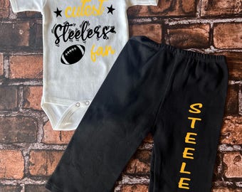 Steelers, Steelers baby boy outfit, Steelers Bodysuit, Infant Boy Steelers outfit, football outfit, tailgate party, baby shower gift