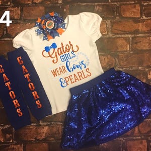 Gators Shirt, Football Outfits, girl gators outfit, Go gators, Gator football image 4