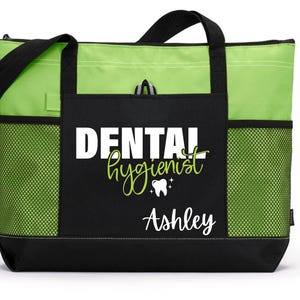 Dental Hygienist Tote Bag, Dental Student Tote Bag, Dentist Graduation Gift, Personalized Dental Hygienist, Dentist Work Bag,