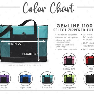 Personalized Pickleball Tote Bag: Zippered Polyester Organizer image 9