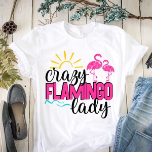 Flamingo T-Shirt, Summer T-Shirt, Flamingo Shirt, Summer Flamingo Tees, Gift for Her, Summer Clothing, Shirt for Women, Flamingo Outfit