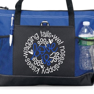 Pet Tote Bag Gift for Dog Mom Custom Pet Tote Bag with Zipper Dog Tote Bag Dog Owner Personalized Pet Bag