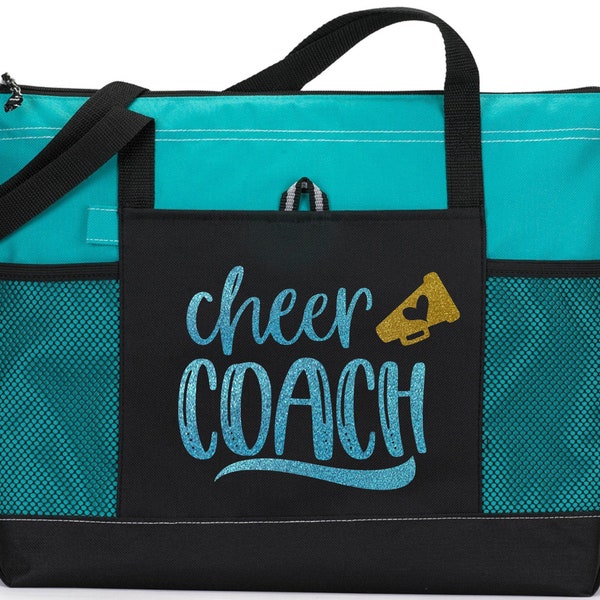 Cheer Coach Tote, Cheer Coach Gift, Custom Cheer Coach Tote, Personalized Cheer Coach Bag, Cheer Coach