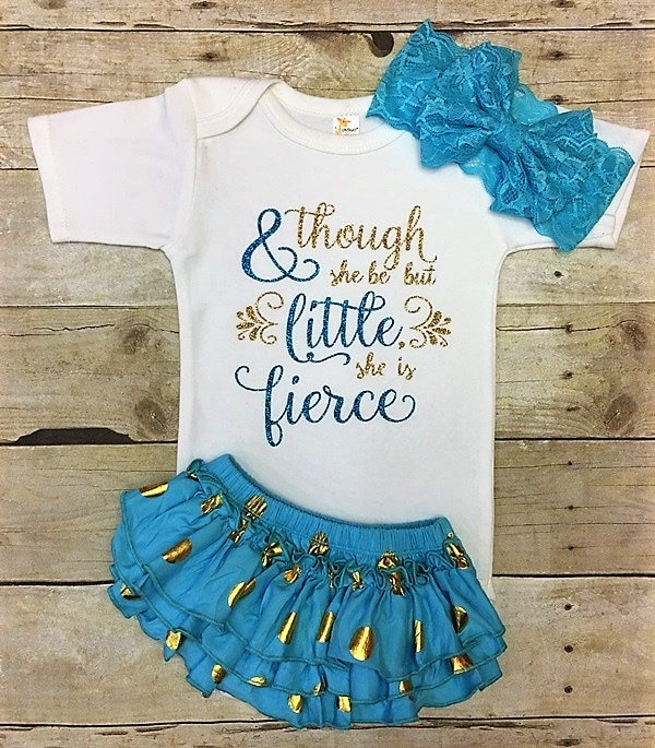 Though She Be But Little Is Fierce, Shakespeare Quote, Nicu, Girl Shirt With Sayings, Gold