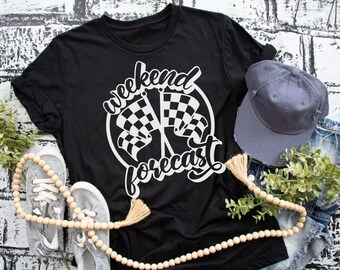 Racing-T-shirt, Anpassade motorsportkläder, Helgprognos