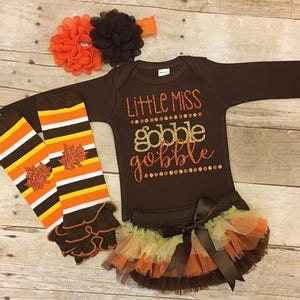 Thanksgiving-Baby-Mädchen-Outfit, Babys erstes Erntedankfest, Baby-Mädchen-Kleidung, Take Home Outfit, Herbst-Outfit, Baby-Dusche-Geschenk, Türkei