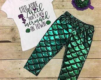 Step Aside Ariel, Little Mermaid birthday outfit, Mermaid Birthday, Under the Sea, Toddler Mermaid Outfit, Mermaid Party, Little Mermaid