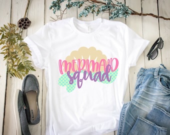 Chemise Mermaid Squad : t-shirt EVJF pour femme