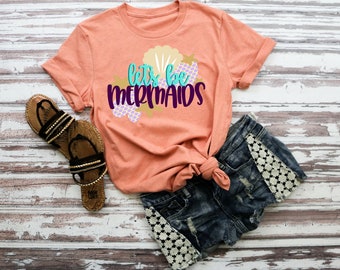 Camiseta "Seamos Sirenas": Camiseta de Escamas de Sirena para Mujer
