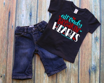 Boys Valentine Shirt, Valentine Shirt, Kids Valentine Shirt, Toddler Raglan Shirt, Baby Valentine Shirt, Already Breaking Hearts