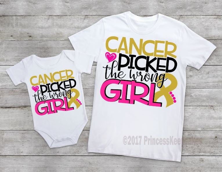 Childhood Cancer Awareness Shirt: Cancer Picked the Wrong Girl