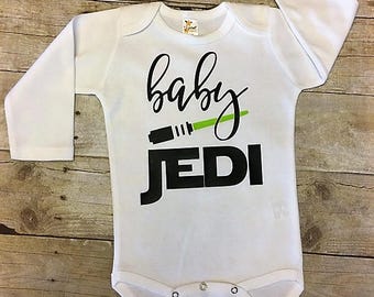 Star wars baby,baby jedi, star wars baby shower, jedi baby shirt, baby bodysuit, star wars baby outfit, baby boy outfit