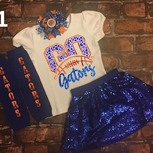 Gators Shirt, Football Outfits, girl gators outfit, Go gators, Gator football image 1