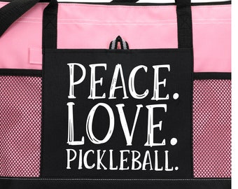 Sacola personalizada para pickleball: organizador de poliéster com zíper