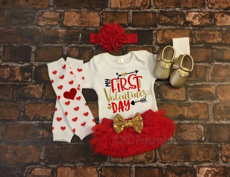 Baby Girl Valentine First Valentines Day Baby Girl Etsy