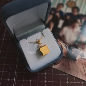 925 Sterling Silver Locket Necklace with Photos, Rectangle Locket, Locket Necklace, Photo Locket, Design by AN3