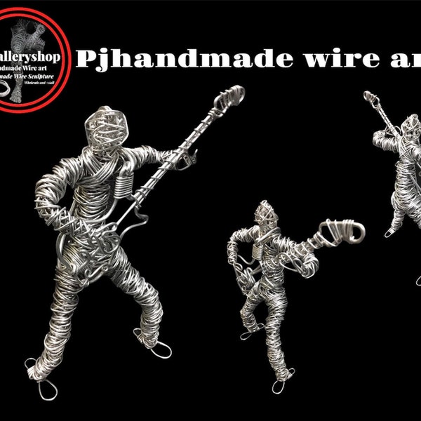 Wire Sculpture Guitar Etsy